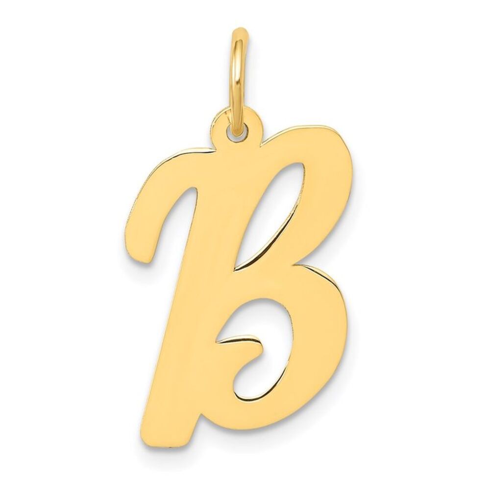 Kazi Luxury 14k Yellow Gold Large Script Letter B… - image 1